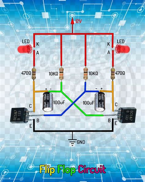 Flip Flop Schaltung. in 2020 | Electronic circuit projects, Electronic ...