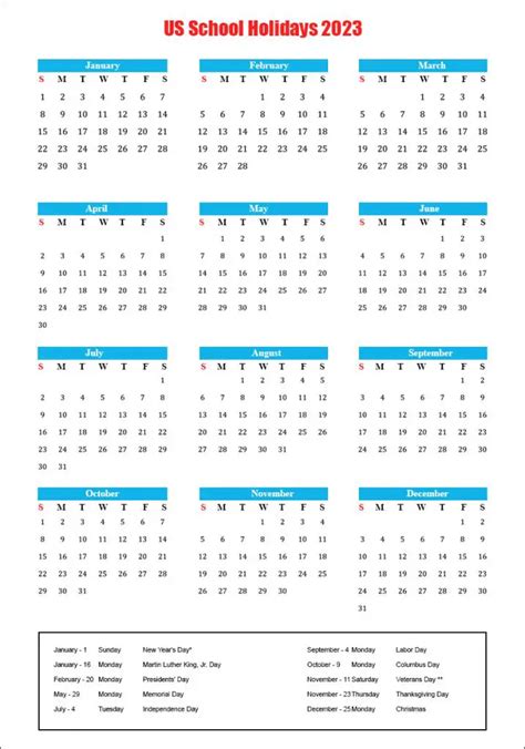 School Holidays 2023 USA Archives - The Holidays Calendar