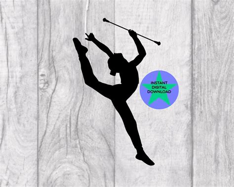 Majorette Svg, Baton Twirling Svg, Kickline Dance Silhouette, Cricut Friendly, PNG & SVG Files ...