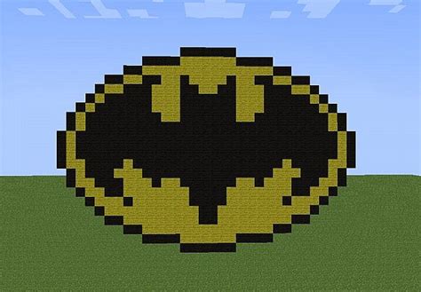 Pixel Art: Batman Symbol Minecraft Map