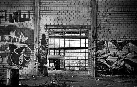 Free picture: factory, graffiti, wall, monochrome, architecture, city ...