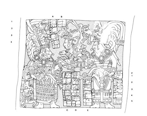 12 Inked line drawing of Lintel 13, Yaxchilan, from Ian Graham, Corpus... | Download Scientific ...