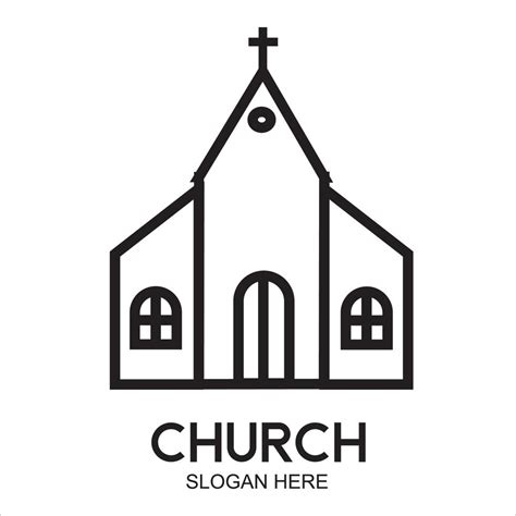 Church logo, simple and flat church logo 5994094 Vector Art at Vecteezy