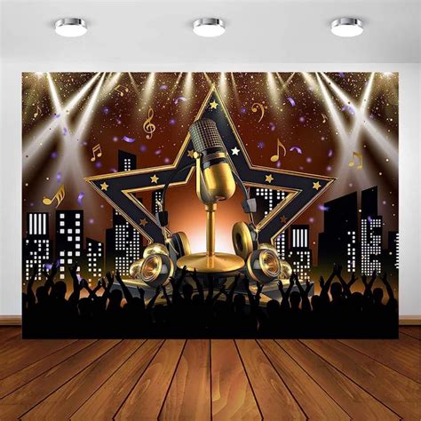 5x3ft Karaoke Party Photography Backdrop Star Vacation Party ...