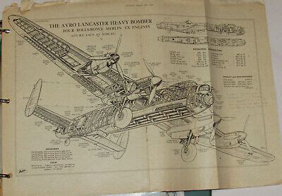 WWII AVRO LANCASTER Blueprints/Cross Sections/Pictures/Photos/Diagrams & More £86.99 - PicClick UK