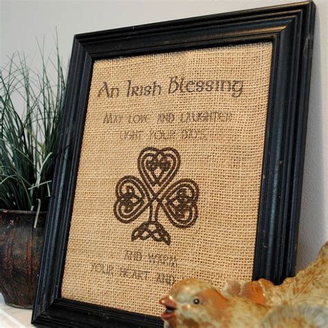 Printed Burlap Irish Blessing Wall Art Printing On Burlap, Printed ...