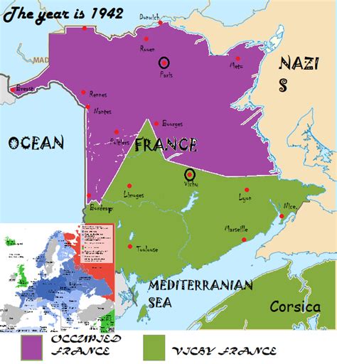 Map of Vichy France (1942) : r/mapporncirclejerk