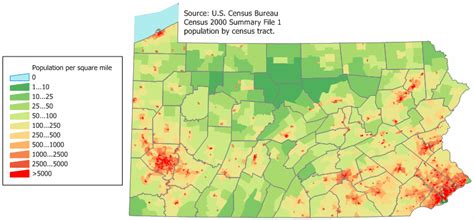 Pennsylvania population density [769x358] : MapPorn