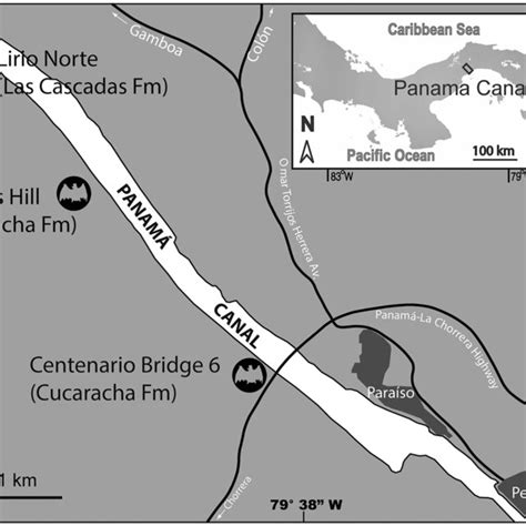 Map of the Culebra Cut (= Gaillard Cut) region of the Panama Canal... | Download Scientific Diagram