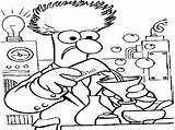 Beaker Muppet Coloring Page Pages sketch template