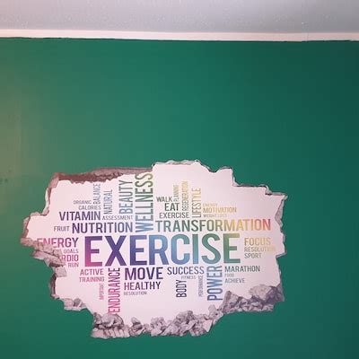 Word Cloud Fitness Exercise Gym Wall Decal Sticker Mural Poster Print ...