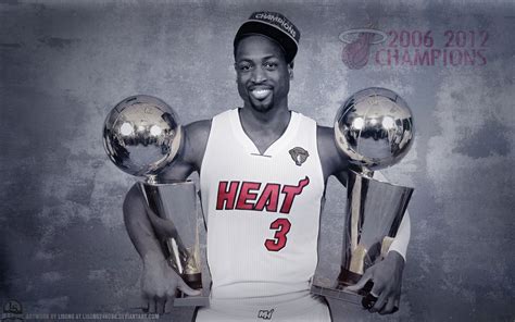 Dwyane Wade 2006 and 2012 Championship Trophies Wallpaper ~ Big Fan of ...