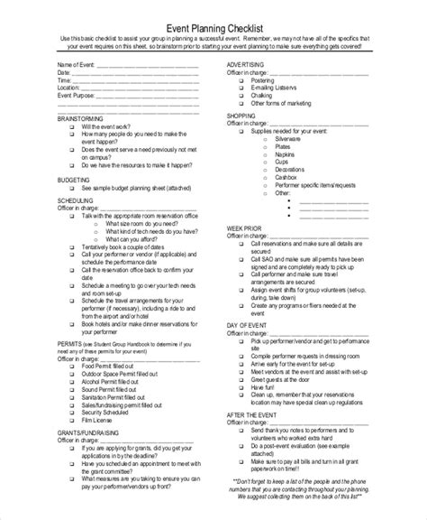 Checklist Template - 19+ Free Word, Excel, PDF Documents Download ...