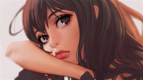 Anime Girl thinking Wallpaper 4k HD ID:4699