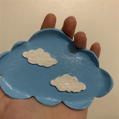 super fun tray with cloud design can be used to... - Depop | Clay art, Clay crafts, Sculpture clay