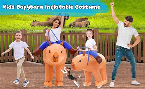 Spinosaurus Kids Inflatable Capybara Costume,Inflatable Halloween Costumes Funny Ride on Animal ...