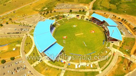 Fly over a Caribbean cricket stadium: Antigua - YouTube