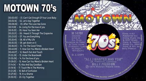 Motown Greatest Hits of The 70's - Best Motown Songs Of All Time ...