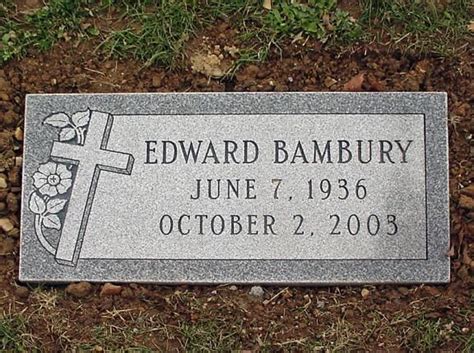 Flat Grave Marker Designed for Bambury Family Flat Grave Markers, Lawn ...