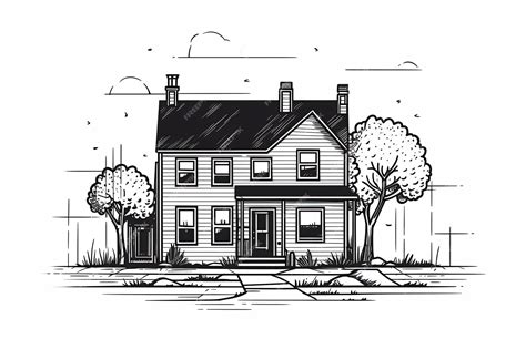 Premium AI Image | Sketch sketch of a country house Generative AI ...