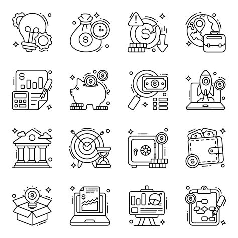 Pack of Business line Icons 34068948 Vector Art at Vecteezy