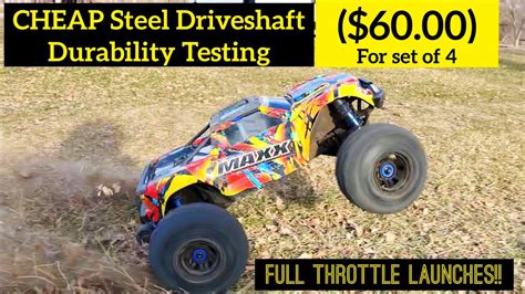 Traxxas Maxx 4s ~ HD Steel Driveshafts ~ CHEAP ($60) DRIVESHAFT DURABILITY TESTING!! - YouTube