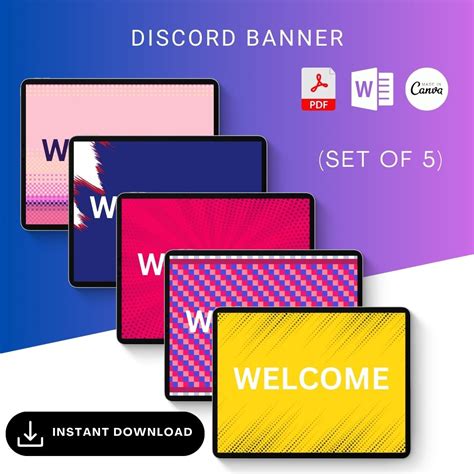 Discord Banner Template Printable in PDF & Word – Template1Minute