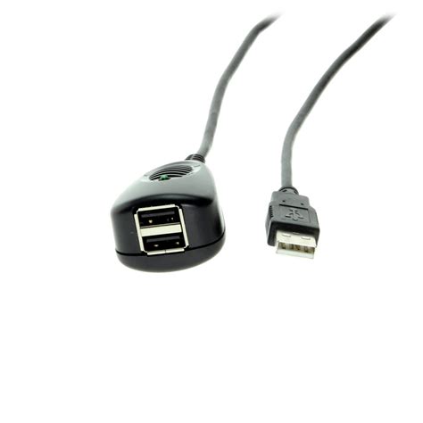 16ft 2 Port NEC USB 2.0 Active Extension Cable - With AC Adapter - Coolgear