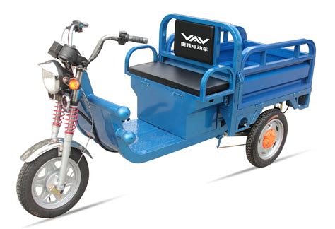 tricycle électrique bleu de cargaison des tricycles 48V/32Ah électriques adultes de 580W ...