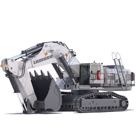 Mining Excavator Liebherr R9150 3D model | CGTrader