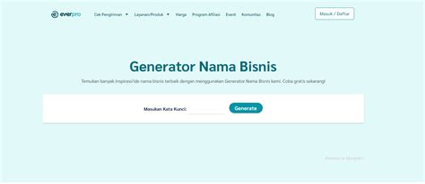 Generator Nama Bisnis - Everpro