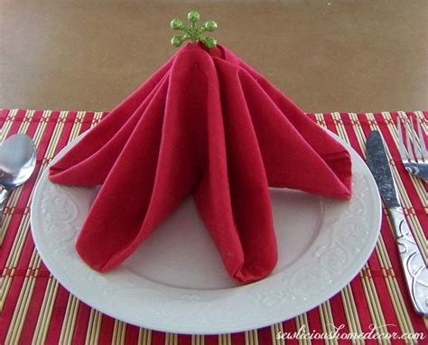 How To Fold A Christmas Tree Napkin Tutorial | Christmas tree napkins, Elegant christmas trees ...