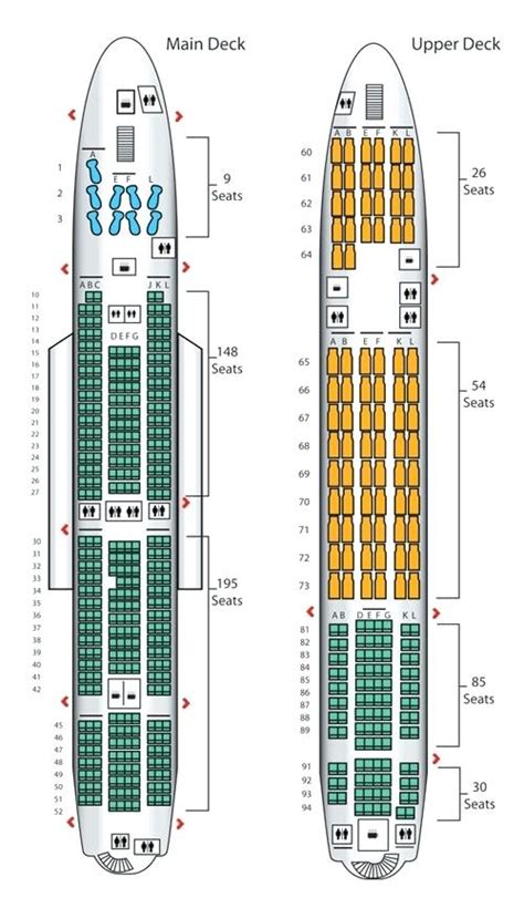 Seatguru Seat Map Emirates Airbus A380 800 388 V1 Emirates Airbus ...