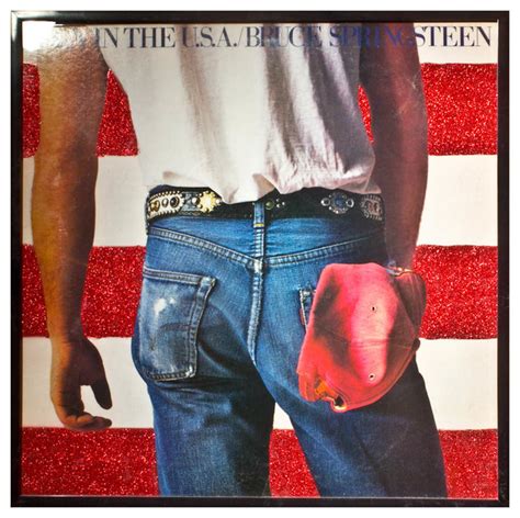 Glittered Vintage Bruce Springsteen ‘Born in the USA’ Album Cover - Contemporary - Artwork - by ...