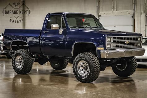 1984 Chevrolet K10 Is a Lifted, Dark Blue Bad Boy Hiding a Cool Big ...