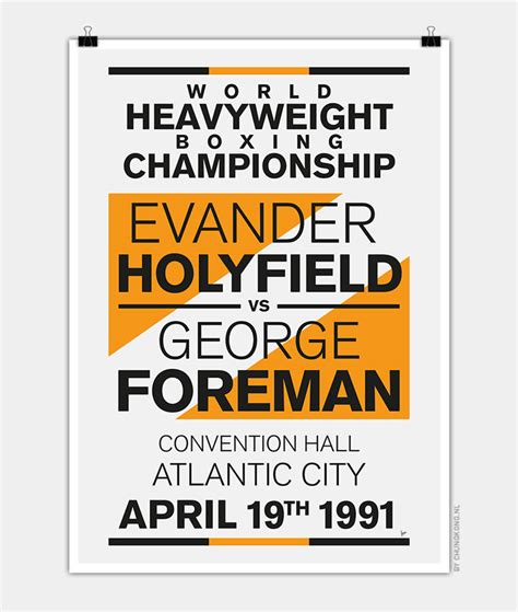 1991 MY Holyfield vs Foreman Typography Boxing Poster – CHUNGKONG