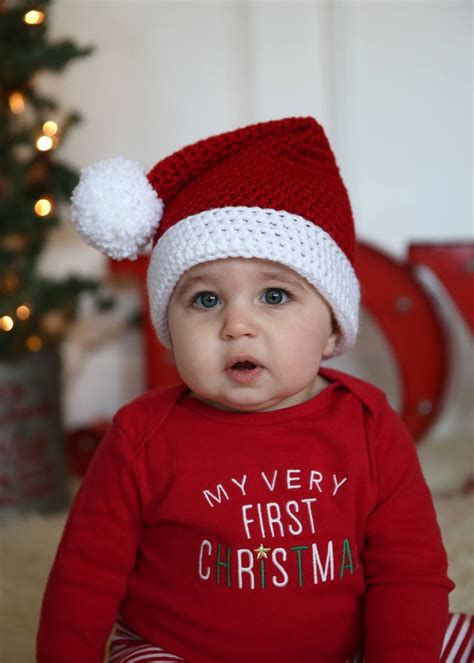 READY TO SHIP Crochet Baby Santa Hat Newborn Red Christmas - Etsy