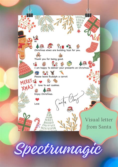 PECS Visual Santa Reply Letter, Makaton Santa Claus Return Letter, Christmas Letter for Autistic ...