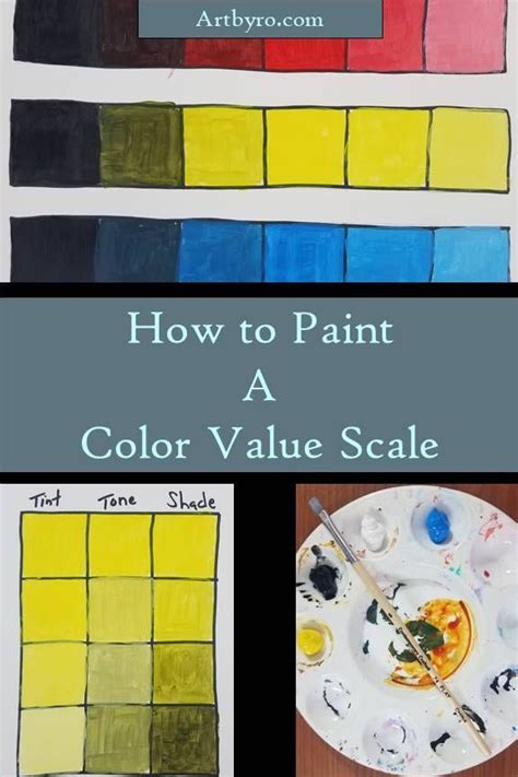 How to Paint a Color Value Scale - Art by Ro | Art lessons for kids, Scale art, Art theory