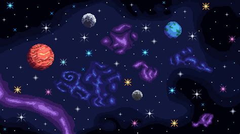 1280x720 Resolution Artistic Pixel Art HD Space 720P Wallpaper ...