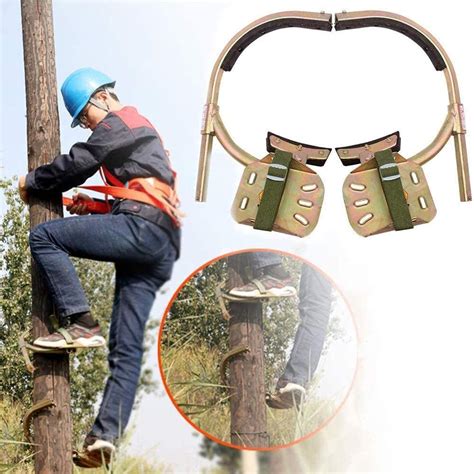 Tree Climbing Gear Kit,Tree Climbing Tool with Seat Belt, Adjustable Pole Climbing Spikes for ...