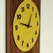 retro modern walnut wall clock