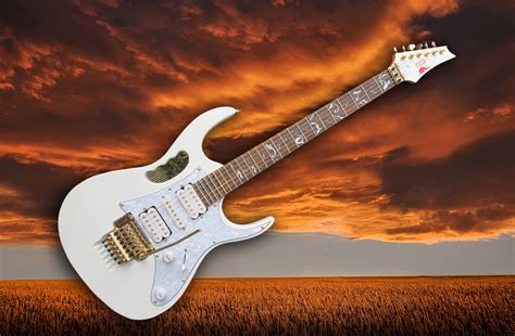 White Electric Guitar Wallpaper