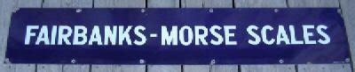 Original FAIRBANKS-MORSE SCALES Porcelain AD Sign | #21138912