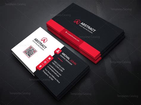 Professional Visiting Card Template 000124 - Template Catalog