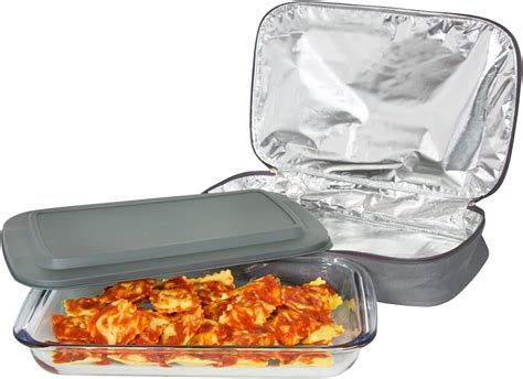 Amazon.com: Oven Safe Glass Baking Dish with lid and Warming Bag: Home ...