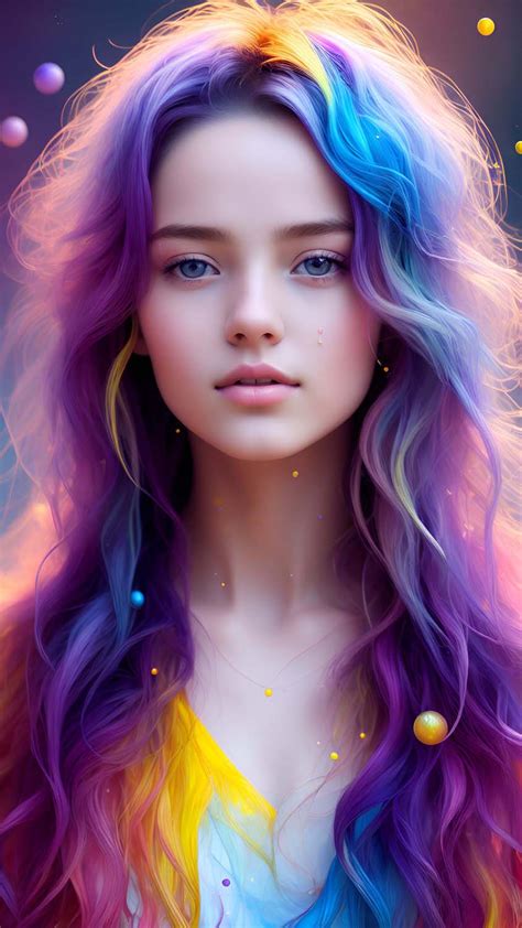 Colorful Girl iPhone Wallpaper 4K - iPhone Wallpapers