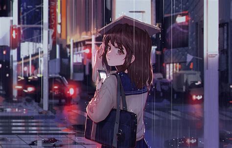 Anime Night City Rain Wallpapers - Wallpaper Cave