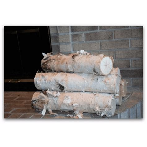 Large Fireplace White Birch Logs (5 logs) 18" long x 3-5" diameter - Walmart.com - Walmart.com