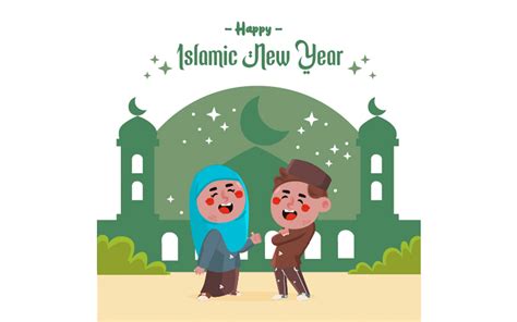 Happy Islamic New Year Illustration